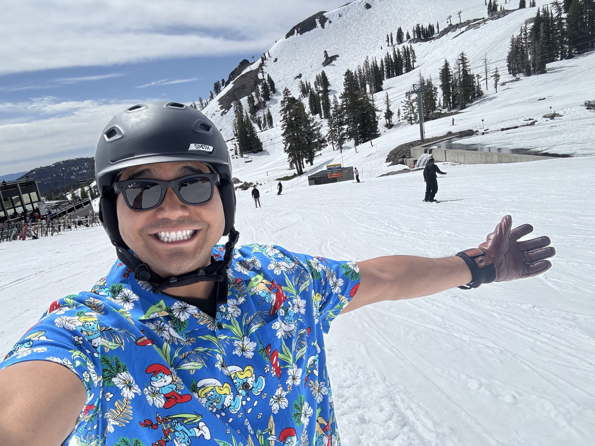Rob Roderick (Robert Roderick) snowboarding at a Lake Tahoe resort